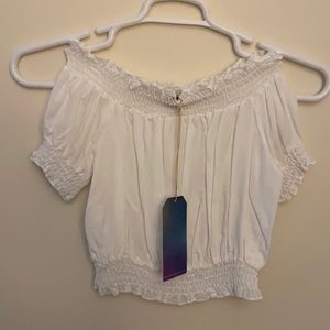 NWT Show Me Your Mumu White Crop Top